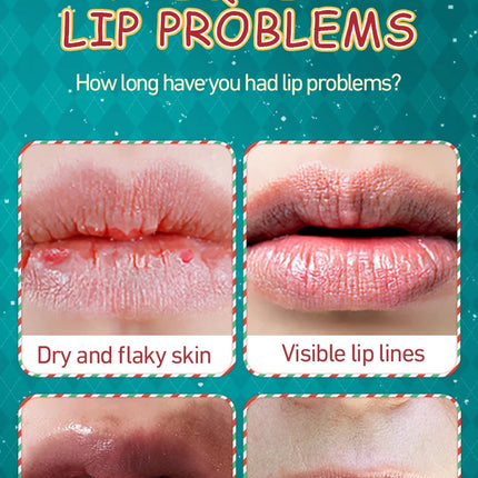 SADOER Christmas Moisturizing Lipstick Anti Wrinkles Hydrating Repair Nourishing Plump Lips Lip Balm Lip Plumper Skin Care