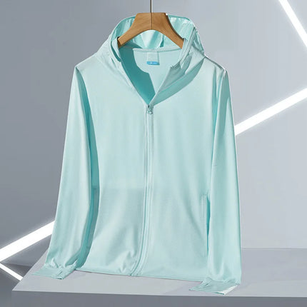 UPF45 UV Sun Protection Clothing Women's Zip Up thin Hoodie Long Sleeve Seatshirt Light Outdoor Fishing Running Hiking Jacket