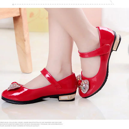 Girls Shoes 2021 Newly Arrived Infant Kids Baby Girls Crystal Bling Bowknot Single Princess Shoes Sandals Girls Sandals Shoe Red