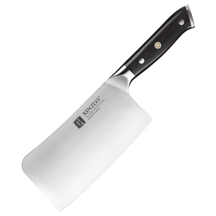 XINZUO Premium Modern 1-8PCS Din 1.4116 Stainless Steel Chef, Santoku, Utility & Paring Knife Set with Black Ebony Handles