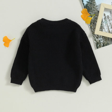 Baby Girl Sweater Long Sleeve Crew Neck Flower Winter Warm Knit Pullover Sweater Infant Clothes