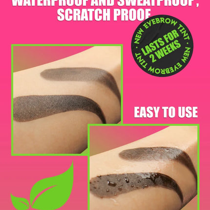 Rotating Liquid Eyebrow Dye Tint Brush Pencil Long lasting Coloring Lasts 2 Weeks Waterproof Makeup Eyebrow Cream Stencil Kit