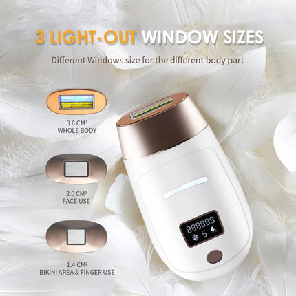 Vancostar Cordless Laser Hair Removal Rechargeable 4in1 Replaceable Lamp Cooling Painless Permanent Bikinis Trimmer IPL Epilator