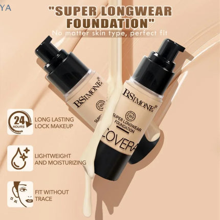 [YA]BSIMONE Liquid Foundation, Waterproof, Matte Finish, Long Lasting, Concealer Cream For Uneven Tone- Daily Makeup Must-Have
