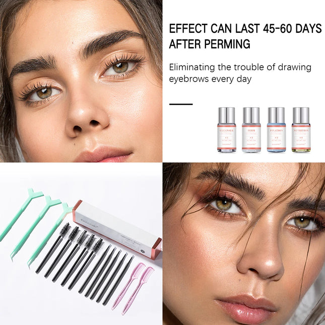 2-in-1 eyebrow lamination and tinting kit, eyebrow lifting kit with tint and plastic wrap
