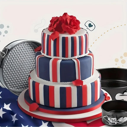 Springform Pan, Nonstick Leakproof 3pcs (4"/7"/9") Round Cake Home Baking, Cheesecake Mold, Springform Design, Nonstick Coating,