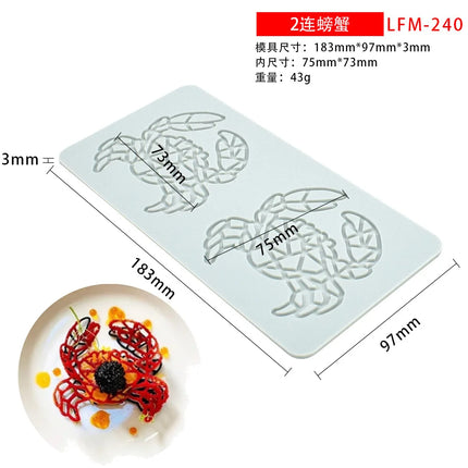 New Various Leaves Geometric flower Silicone Cake Lace Mold Cake Decorating Tool Border Decoration Lace Mold kitchen Baking Tool