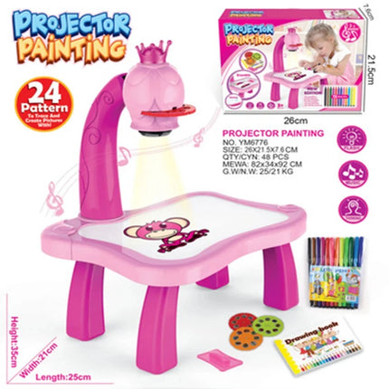 Baby Projection Drawing Board Childrens Early Education Art Drawing Toys Cultivate Kids Interest Study Puzzle Painting Toys Gift