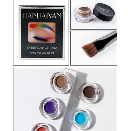 HANDAIYAN 12 Colors Eyebrow Gel Colorful Eyebrow Cream Eyebrow Dye Glue No Fading Waterproof Long Lasting Brow Makeup Cosmetics