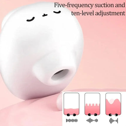 Vibrating Egg Massager Cute Rabbit Clitoral Suction Vibrator G Spot Stimulator USB Rechargeable Adult Sex Toy for Women
