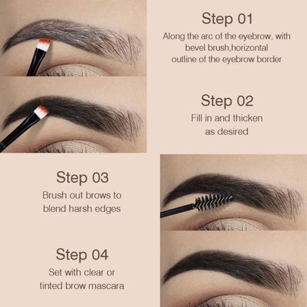 4 Color Waterproof Eyebrow Enhancer Cream with Brush Makeup Lasting Fast Tint Easy Dye DIY Natural Brow Tattoo Pigments Cosmetic