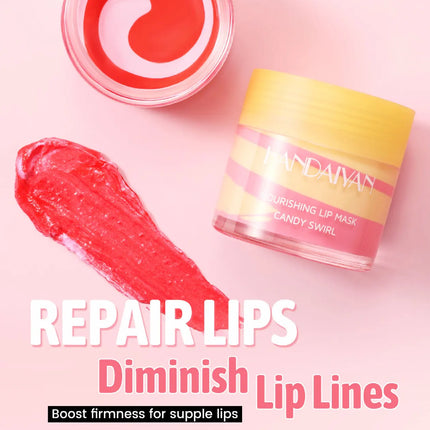 18g Strawberry Lip Balm Hydrating Lip Mask for Night Sleep Fades Lip Lines Plumps & Moisturizes Fruit-Infused Nude Lip Primer