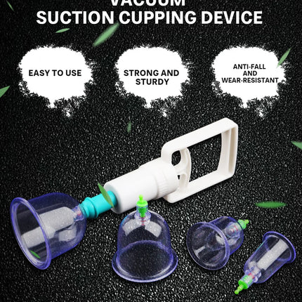 12/6Pcs Vacuum Cupping Sets Suction Cups Back Massage Body Cup Detox Massage Body Cups Ventosas Vacuum Cupping Massage Jars