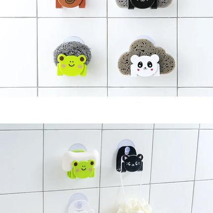 Organizer Tools Kitchen Accessories Cartoon Sponge Rag Storage Rack Home Decoration for Kitchen Supplies Kitchen Gadgets 1pcs
