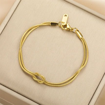 Skyrim Stainless Steel Gold Color Bracelet Twist Figaro Cuban Chain Bracelets Women Trendy Minimalist Jewelry Gifts Wholesale