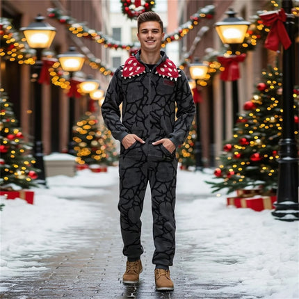 Funny Demogorgon Flannel Pajamas for Adult Kids Cannibal Flower Onesie Soft Warm Flannel Jumpsuit Halloween Carnival Party Wear