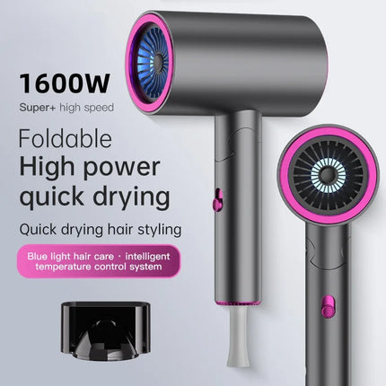 New Fashionable High Power Folding Travel Home Dormitory Silent Fast Dry Hair Styling Hairdryer US/UK/EU