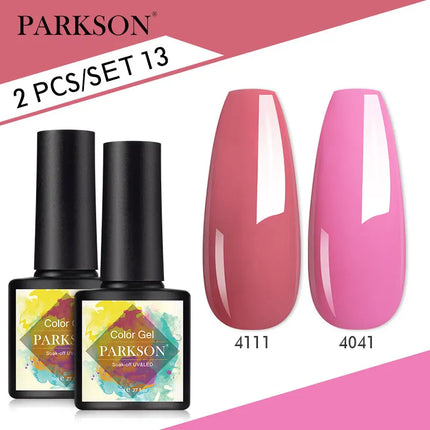 Parkson 2/3pcs Matte Top Coat Gel Nail Polish Kit Base Top Coat Set UV LED Nail Art Manicure Polish Primer Soak Off Nail Gel Set
