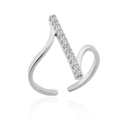 Zircon Geometric Rings For Women Gold Color Stainless Steel Opening Ring Luxury Wedding Party Aesthetic Jewelry Gift Femme 2024