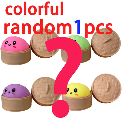 Simulated Dumpling 5.5cm Squishy Relaxing Relieve Anxiety Antistress Enhance Happiness Reusable Rebound Squeeze Reliever Toy