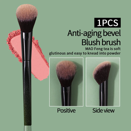 1/2PCS  soft bevel blush brush, highlight brush, contour brush, and smudge brush - a multi-purpose makeup brush tool