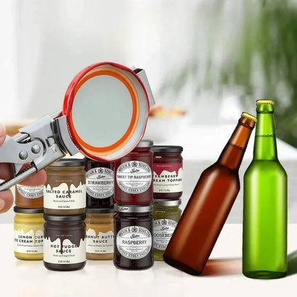 Heavy Duty Stainless Steel Adjustable Multi Function Labor Saving Bottle Jar Can Opener Easy Grip Kitchen Tool Accessories