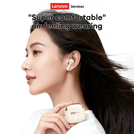 New Lenovo LE220 TWS Bluetooth 6.0 Leather Earphones Ultra-low Latency Wireless In Ear Headphones ENC Noise Reduction Earbuds