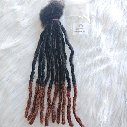 Dreadlocks Sister Locs Extensions Handmade Soft Crochet Brazilian Human Hair Braiding 10in Ombre Short Hair 10Strands/lot