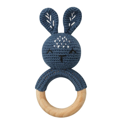 1Pc Baby Wooden Teether Crochet Rattle Toy BPA Free   Rattle Baby Mobile Gym Newborn Stroller Educational Toys Dropshipping