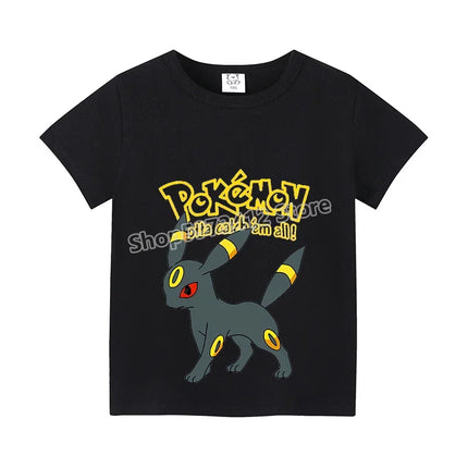 Pokemon Pikachu Boy Girl T Shirt Cute Cartoon Baby Clothes Squirtle Gengar T-Shirts Charmander Eevee Print Tees Kids Summer Tops