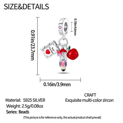 100% 925 Sterling Silver Graduation Season Series Owl Bachelor's Hat Charms Beads Fit 3mm 925 Original Bracelets DIY Jewelry