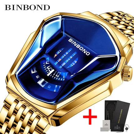 BINBOND New Casual Unique Digital Clock Men Luxury Watch Automatic Watches Mens Gold Fashion Quartz Wristwatches Montre Homme 01