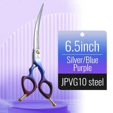 Fenice 6.0/6.5/7 Inch Professional Dog Grooming Scissors Curved Japan 440C Shear with High Quality Alloy Handle aseo de mascotas