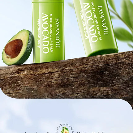 1/2/3pcs Avocado Moisturizing Lipstick Lip Balm Nourishing Repairing Hydrating Beauty Lips Plumper Skin Care Products