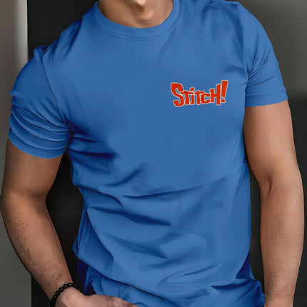 Men's Stitch Breaking Through Graphic T-shirt Casual Streetwear Tee