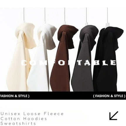 Loose Fleece Men's Women Oversize Casual Sweatshirt Hoodies Couple Unisex Pullover Autumn Winter Cotton Sport Hoody Clothing Top
