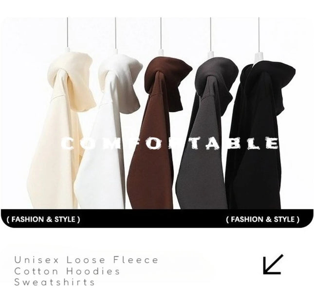 Loose Fleece Men's Women Oversize Casual Sweatshirt Hoodies Couple Unisex Pullover Autumn Winter Cotton Sport Hoody Clothing Top