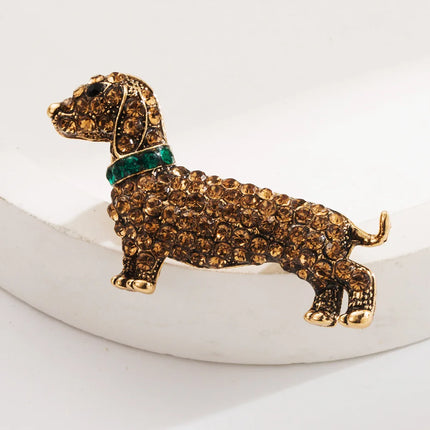 Baroque Luxury Beautiful Puppy Animal Design Brooch for Men and Women, JewelryAccessories, WeddingHolidayPartyCoupleSurpriseGift
