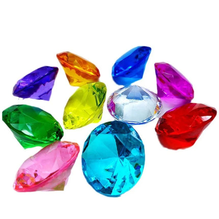 30Pcs Acrylic Crystal Diamond Gemstone Toys for Girls Colorful Treasure Chest Jewels Set Kids Birthday Gift  Christmas Gift