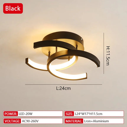 Modern Household LED Ceiling Light Remote Dimming Small Decor Ceiling Lamp Surface Installation Corridor Bedroom Aisle Light
