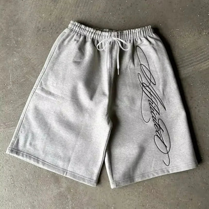 2026 Men's Shorts Streetwear American Retro Mens Hip Hop Graffiti Letter Baggy Sports Jogging Summer Casual Basketball Shorts