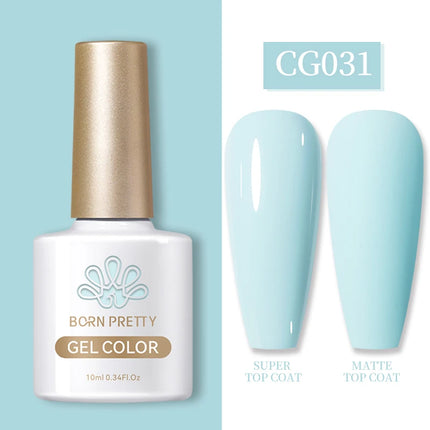 BORN PRETTY 10ml Gel Nail Polish Gel 130 Colors Semi Permanent Solid Nail Gel Varnish Soak Off UV Gel for Base Top Coat
