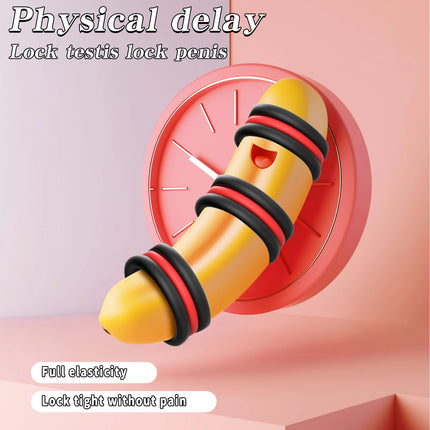 2 in 1 Penis Ring Ball Stretcher Scrotum Lock Cock Lasting Erection Extender Chastity Cock Cage For Man 18 Cock Ring Sex Toys
