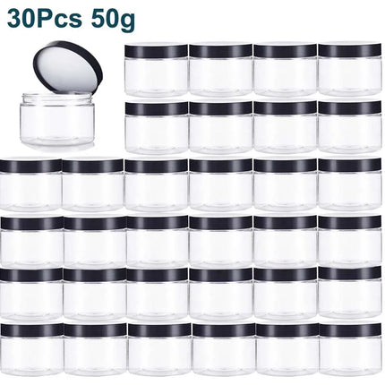 20/30/50pcs 50g 50ml Plastic Cosmetics Jar Makeup Box Travel Face Cream Bottle Container Empty Makeup Jar Pot Refillable Bottles