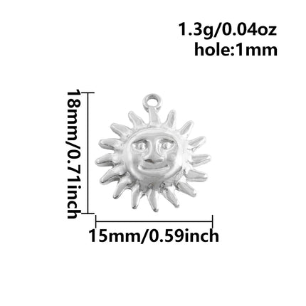 5pcs Kawaii Charm Flower Star Crab Stainless Steel Pendants For Jewelry Making Supplies Assorted Mini Charms In Bulk DIY Finding