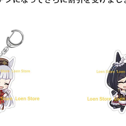 Uma Musume Pretty Derby Tokai Teio Silence Suzuka Gold Ship Mejiro McQueen Vodka Daiwa Scarlet Chibi  Acrylic keychain pendant