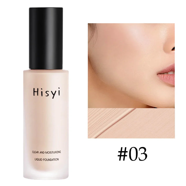 Full Coverage Liquid Foundation – Matte/Dewy Squeeze Tube, Waterproof Long-Lasting Concealer Base for Xmas & Winter