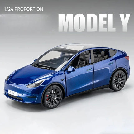1:24 Model X Model Y Model 3 Alloy Die Cast Toy Car Model Sound and Light Children's Toy Collectibles Birthday gifts