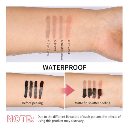 Transfer-proof Peel Off Lip Liner Waterproof Smudge-proof Long-Lasting Matte Velvet Lip Liner Ink Tattoo Makeup Lip Liners