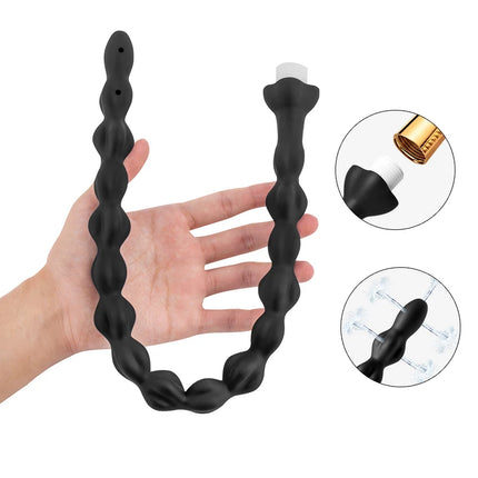 butt flush, Long silica gel beading washer, plug-in shower enema, Posterior chamber cleaning and anal expansion sex toys, adult